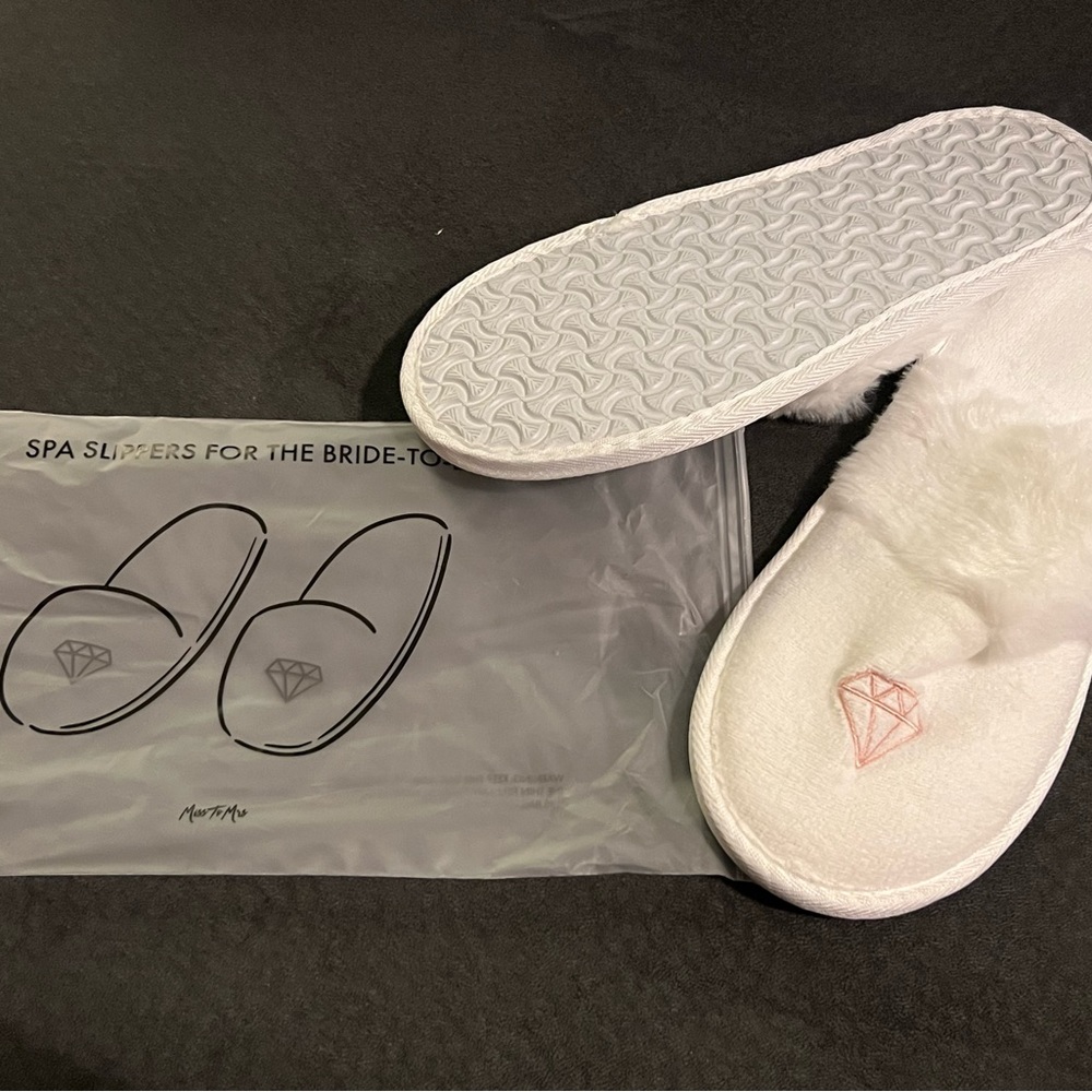 Bride-to-be spa slippers